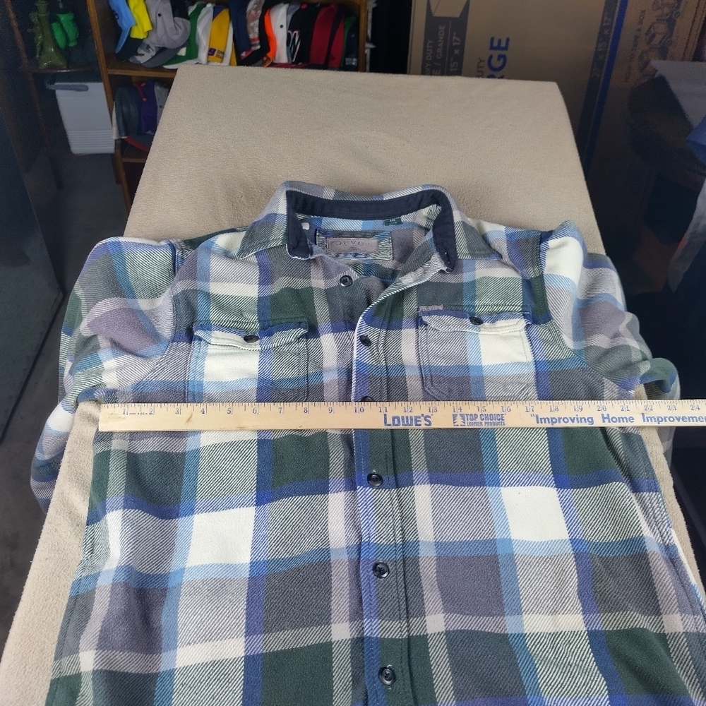 Orvis Men's Size Large Thermal Flannel Shirt Outdoor Cabin Wear - Picture 9 of 10